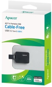 Зовнішній SSD-накопичувач Apacer AS714 1TB Black (AP1TBAS714B-1)