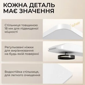 Фото: Стіл комп’ютерний SIHOO D03 White (D03-106/D03-107) № 14 | KTC