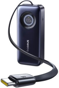 Батарея універсальна Baseus EnerCore CR11 20000mAh 1xType-C, 67W, Built-in Type-C Cable, Black