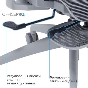Крісло OfficePro Skyline Footrest OC750 Gray/Dark Gray (OC750-G-DG-DG)