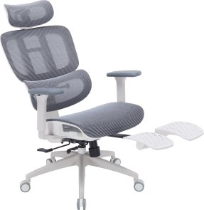 Крісло OfficePro Skyline Footrest OC750 White/Dark Gray (OC750-W-DG-DG)