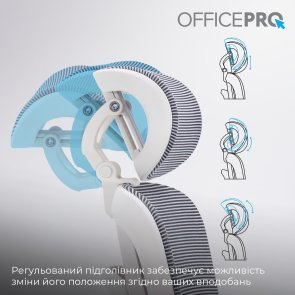 Крісло OfficePro Skyline Footrest OC750 White/Dark Gray (OC750-W-DG-DG)