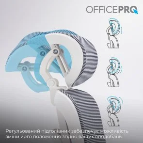 Фото: Крісло OfficePro Skyline Footrest OC750 White/Dark Gray (OC750-W-DG-DG) № 13 | KTC