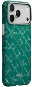 Фото: Чохол Pitaka for Apple iPhone 17 Pro - Ultra-Slim Monogram Green/Gold (KI1701PTK) № 2 | KTC