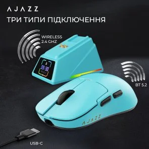 Фото: Миша Ajazz AJ159 Apex Wireless Blue (AJM159-A-BLUE) № 12 | KTC