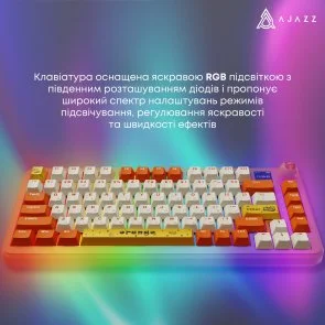 Фото: Клавіатура Ajazz AK820 Max Avocado Switch RGB With Screen Wireless Orange (AK820MAX-AS-OW) № 16 | KTC
