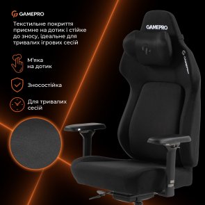 Крісло GamePro GC925B Fabric Black