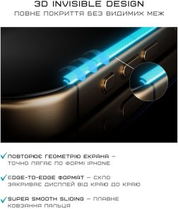 Захисне скло Apple for iPhone 17 - 3D Invisible 5X Reinforced (6975593907651)