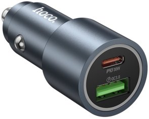 Автомобільний зарядний пристрій Hoco Z60 Bloom 48W Metal Gray (6942007642095)