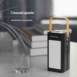 Батарея універсальна ColorWay 80000mAh LCD/Lamp 22.5W Black (CW-PB800LPA8BK-PDD)