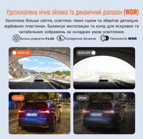 Відеореєстратор 70mai Rearview Mirror Dash Cam S410