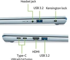 Фото: Ноутбук Acer Aspire Go 15 AG15-72P-51MM NX.JW6EU.002 Blue - 15.6" IPS 60 Гц / Intel Core 5 / 120U / DDR4 16 ГБ / PCI-E SSD 512 ГБ / Intel Graphics № 8 | KTC