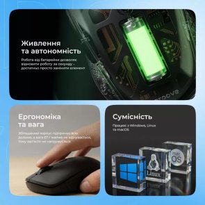 Миша Proove Sweeper Wireless Black (WMSW00011001)