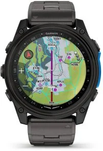 Фото: Смарт годинник Garmin D2 Mach 2 - 51 mm Carbon Gray DLC Titanium with Vented Titanium Bracelet (010-02905-31) № 7 | KTC