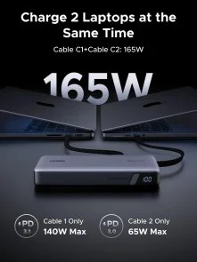 Фото: Батарея універсальна UGREEN PB552 25000mAh 165W Grey (55995B) № 2 | KTC