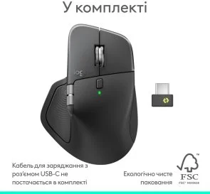 Фото: Миша Logitech MX Master 4 Performance Wireless/Bluetooth Graphite (910-007562) № 16 | KTC