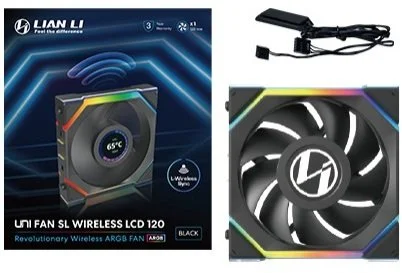 Фото: Кулер Lian-Li Uni Fan SL Wireless LCD 120 Black (G99.12SLLCD1W1B.00) № 3 | KTC