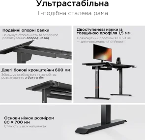 Фото: Стіл комп’ютерний Anda Seat Xtreme 140 Black (AD-D-DD1-1400-07-B) № 13 | KTC