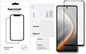 Фото: Захисне скло BeCover for Tecno Spark 40 4G KM5 - Black (714922) № 3 | KTC