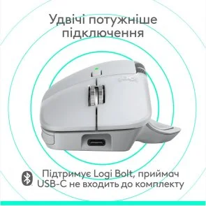 Фото: Миша Logitech MX Master 4 for Mac White Silver (910-007576) № 6 | KTC