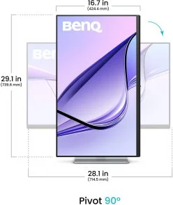 Фото: Монітор BenQ MA320UP Silver (9H.LP9LB.QBE) - 31.5" IPS / 3840×2160 / 60 Гц / Pivot / HAS № 10 | KTC