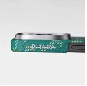Фото: Чохол Pitaka for Apple iPhone 16 Pro Max - Tactile Woven Monogram Green/Gold (KI1601PTKP) № 4 | KTC
