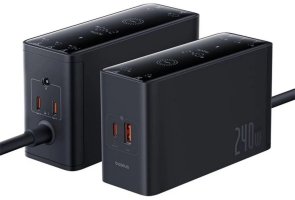 Зарядний пристрій Baseus GaN3 Intelligent Desktop PD QC 240W 5A Bl (P10163901113-00)