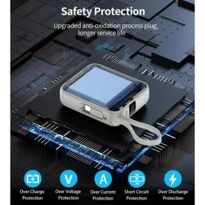 Фото: Батарея універсальна Choetech B832 10000mAh 35W Buid-in Type-C Cabel Grey (B832-GY) № 9 | KTC
