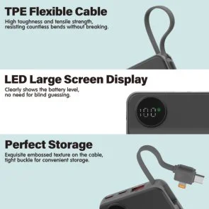 Фото: Батарея універсальна Choetech B695 Magnetic Wireless 10000mAh 22.5W Black (B695-BK) № 8 | KTC
