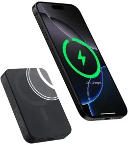Фото: Батарея універсальна Pitaka Aramid Fiber Magnetic Qi2 10000mAh 15W Twill Black/Grey (PBQ2501) № 4 | KTC