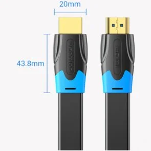 Фото: Кабель Vention Flat Design PVC 4K v.2.0 HDMI / HDMI 1m Black (AAKBF) № 2 | KTC