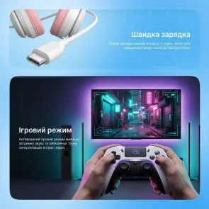 Фото: Навушники Proove Kids Neko APP White/Pink (HPNK0001AP25) № 8 | KTC