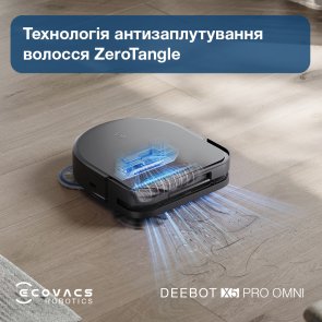 Робот-пилосос ECOVACS DEEBOT Ozmo X5 Pro Omni DDX39 Black (X5PRO OMNI DDX39 BL)