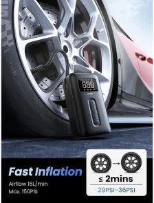 Фото: Автомобільний компресор UGREEN CD259 Portable Tire Inflator Black (UGR-15951) № 6 | KTC