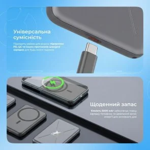 Фото: Батарея універсальна Proove X-Core 5000mAh 20W Qi 15W Purple (PNXC20010009) № 9 | KTC