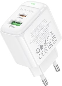Зарядний пристрій BOROFONE BAS44A Potential PD QC3.0 20W White (6941991113840)