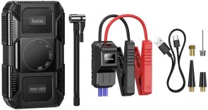 Бустер Hoco QS6 Clever Intelligent air pump+emergency start-up power bank (6942007673013)