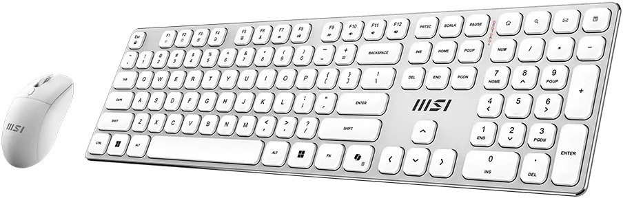 Клавіатура+миша, MSI Forge K210 Wireless Combo, White ( Gaming )