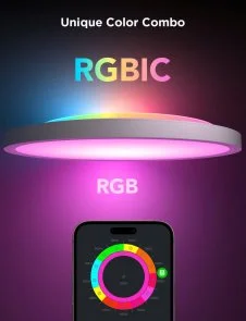 Фото: Світильник Govee Smart Ceiling Light RGBWW + RGBIC WI-FI/Bluetooth White (H80A1C01) № 2 | KTC