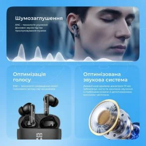 Фото: Навушники Proove Intro Pro ANC APP Black (TWYN54002201) № 9 | KTC