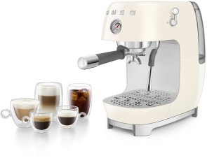 Ріжкова кавоварка Smeg Style Aesthetic Cream Glossy Finishing (ECF03CREU)