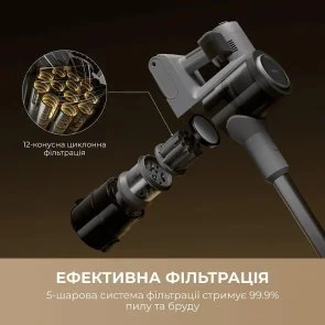 Фото: Ручний бездротовий пилосос Mova S1 (V2594E) № 3 | KTC