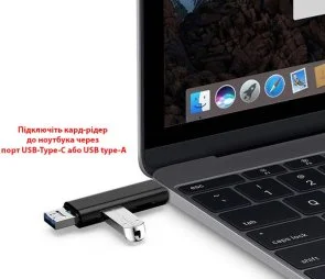 Фото: Кардрідер Dynamode 3-in-1 OTG Black (D-188) № 8 | KTC