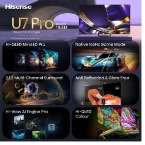 Фото: Телевізор ULED MiniLED Hisense 65U7S Pro (Smart TV, Wi-Fi, 3840x2160) № 2 | KTC