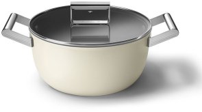 Каструля Smeg 50S Retro Style 5.4L Creame (CSF2412CRM)