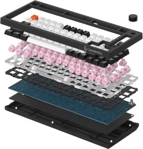 Фото: Клавіатура GamePro MK160 V2 Warden QLAB Sakura ENG/UKR USB Black (MK160-V2-B-QS) № 7 | KTC