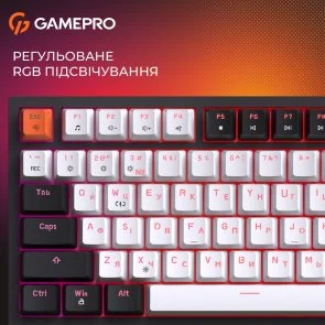 Фото: Клавіатура GamePro MK160 V2 Warden QLAB Sakura ENG/UKR USB Black (MK160-V2-B-QS) № 12 | KTC