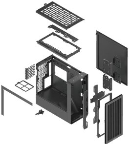 Корпус HAVN BF 360 Black with window (HVN-CA-BF360-02)