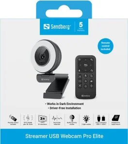 Фото: Web-камера Sandberg Streamer USB Webcam Pro Elite (134-39) № 10 | KTC