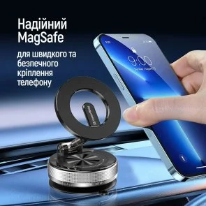Фото: Кріплення для мобільного телефону ColorWay MagSafe 360 Black (CW-CHM21-BK) № 13 | KTC